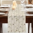 thumbnail image 3 of Sparrow 36 Inch Table Runner, Spring Birds on The Branches Retro Country Beige Farmhouse Dresser Scarf Cotton & Linen Tablerunner for Dining/Kitchen Island/Holiday Party Décor Small 13" x 36", 3 of 9