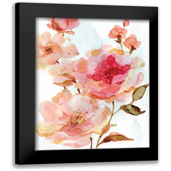 Robinson, Carol 12x14 Black Modern Framed Museum Art Print Titled - Vivid Roses