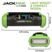 JackPak 2500 Amp Portable 4-1 Jump Starter, Air Compressor, Flashlight & Charger, USB