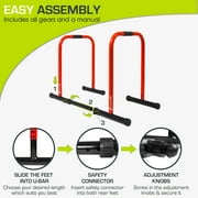 ProsourceFit Dip Stand Station Body Press Bar with Safety Connector