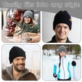 thumbnail image 4 of Bocaoying 2 Pack Warm Beanie Hat for Men Women, Unisex Warm Winter Caps Soft, Breathable & Cozy Stretchy Knitted Cuffed Cap, 4 of 7