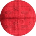 thumbnail image 1 of Ahgly Company Indoor Round Oriental Red Industrial Area Rugs, 7' Round, 1 of 4