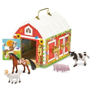 Melissa & Doug Stamp-a-Scene Wooden Stamp Set: Farm - 20 Stamps, 5 Colored  Pencils, and 2-Color Stamp Pad