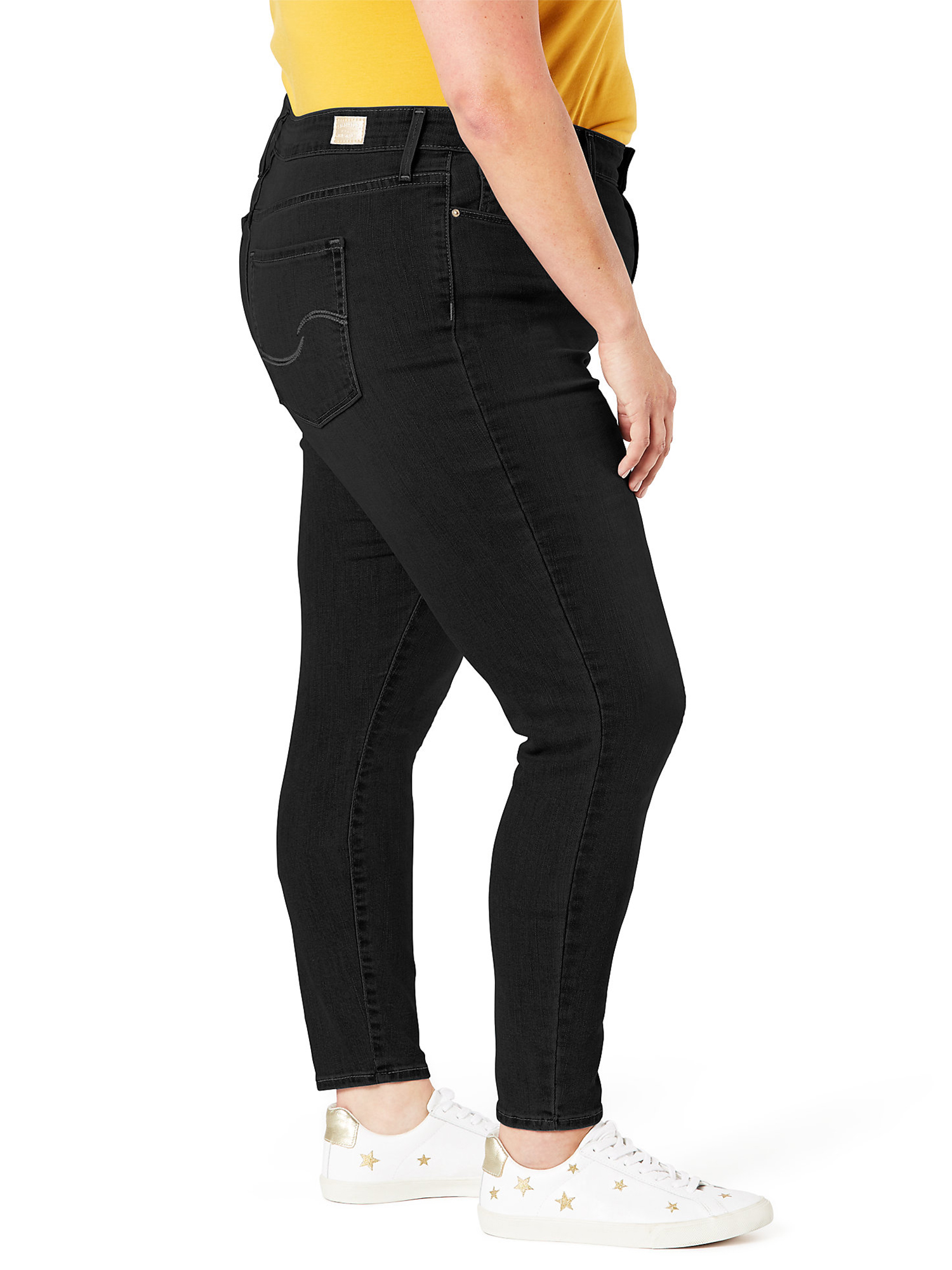 Signature by Levi Strauss Women's Mid Rise Skinny Jeans, Black photo 4