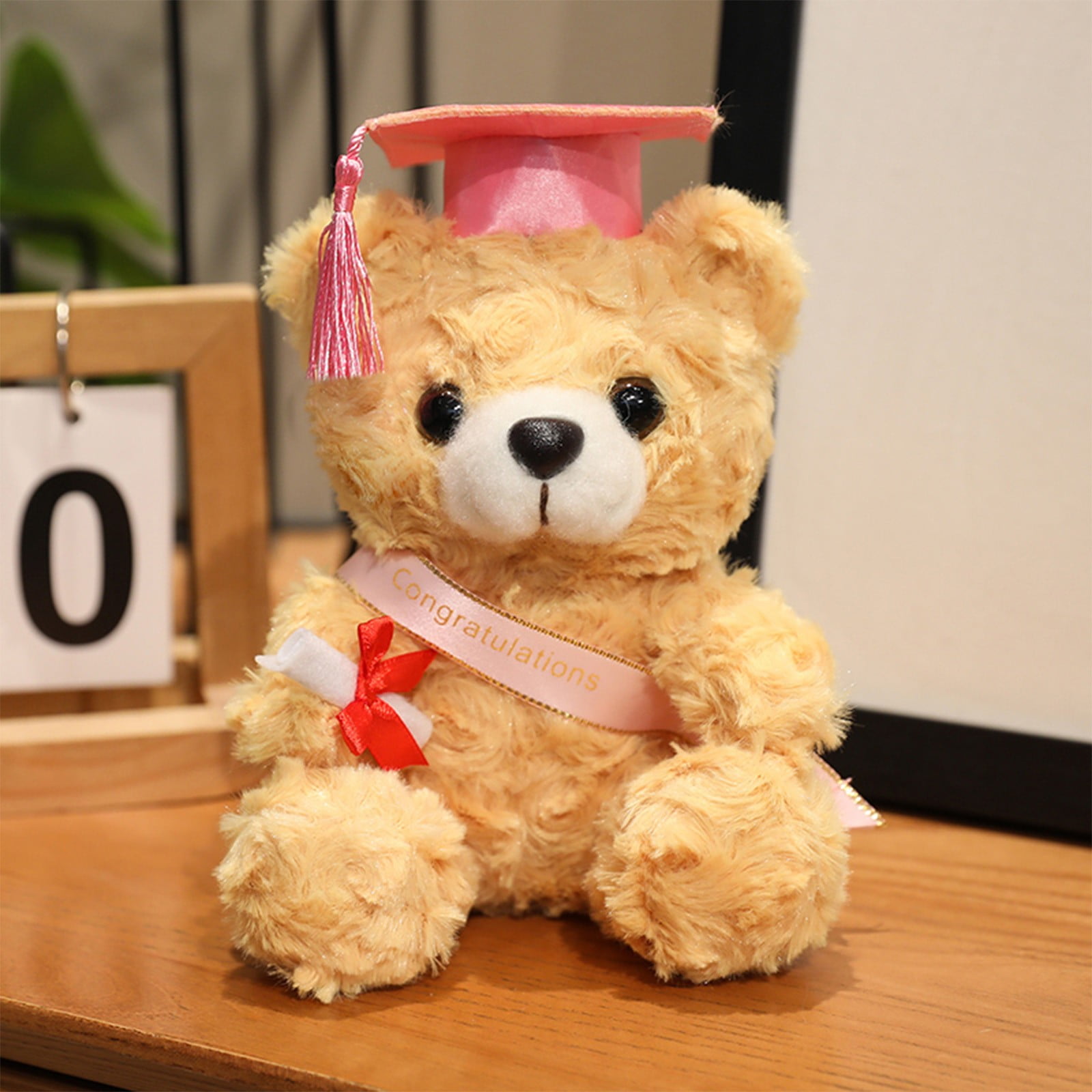 3 Packs Graduation Hat Plush Doll Soft Stuffed Toy with Cap Commemorative Souvenir Gift for Graduates Home Decor Party Decoration 7.1 Inch