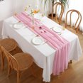 thumbnail image 3 of Chiffon Table Runner 29x120 Inch Sheer Romantic Table Runner for Wedding Birthday Party Bridal Shower Outdoor Decoration, 3 of 8