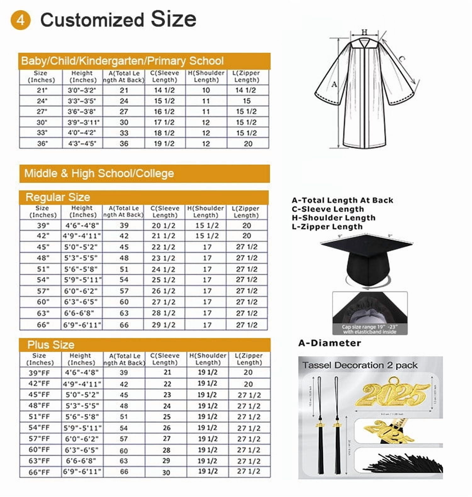 2026 and 2026 Graduation Tassel All Ages Cap and Gown Set Purple Student Elementary Graduation Photo Props for Graduation Cap Decorations and Portraits Check for Sizing