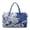 Blue Hibiscus Flower Palm Leaf, variant on Camo Pink Forest Print Travel Duffel Bag for Women Men Weekender Bags Lightweight Quilted Duffel Luggage Bag with Zipper Pockets for Trip Gym Yoga