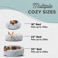 thumbnail image 3 of Best Friends by Sheri SnuggleSoft Faux Fur Calming Donut Bed for Dogs and Cats, Gray, Extra Small, 18x18, 3 of 4
