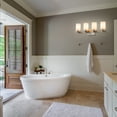 thumbnail image 4 of C Cattleya 4-Light Satin Nickel Vanity Light with Frosted Glass Shade, 4 of 6
