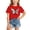 R109-Red, variant on RMGVDSD Girls T Shirts Butterfly Print Short Sleeve Round Neck Tshirts Soft Summer Tees Tops for Kids Graphic T-Shirt 12-14 Years
