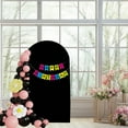 thumbnail image 6 of Wedding Arch Cover Arch Backdrop Cover for Birthday Photography Prop Parties Black 6ft, 6 of 9