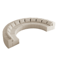 thumbnail image 4 of Newest 6-Piece Curved Modular Sectional Sofa in Yellow Corduroy with 12 Pillows for Social Hub,Beige, 4 of 5