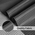 thumbnail image 4 of Black Shower Curtain Waffle Woven Bathroom Shower Curtains, Weighted Fabric Shower Curtains for Hotel Spa Luxury Polyester Bath Curtain with 12 Hooks, 72Wx72H, 4 of 5