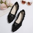 thumbnail image 6 of Miqool Womens Lace Shoes Slip On Closed Toe Soft Sole Breathable Flat Shoes Comfortable Office Work Walking Shoes, 6 of 9