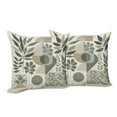 thumbnail image 4 of Ambesonne Monstera Throw Pillow Cover Pack of 2, Minimalist Floral Romance, 2 Pcs-36"x16", Pale Reseda Green Sepia, 4 of 5