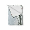 thumbnail image 2 of Winter Soft Flannel Fleece Throw Blanket, Trees and Bullfinch Birds Snow Covered Nature with Leafless Branches, Cozy Plush for Indoor and Outdoor Use, 50" x 60", Black Pale Grey White, by Ambesonne, 2 of 6