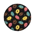 thumbnail image 3 of Rv Spare Tire Cover 16 inch - Colourful Donut Print Black Tire Covers for Trailers, Adjustable Camper Spare Tire Cover, 3 of 7