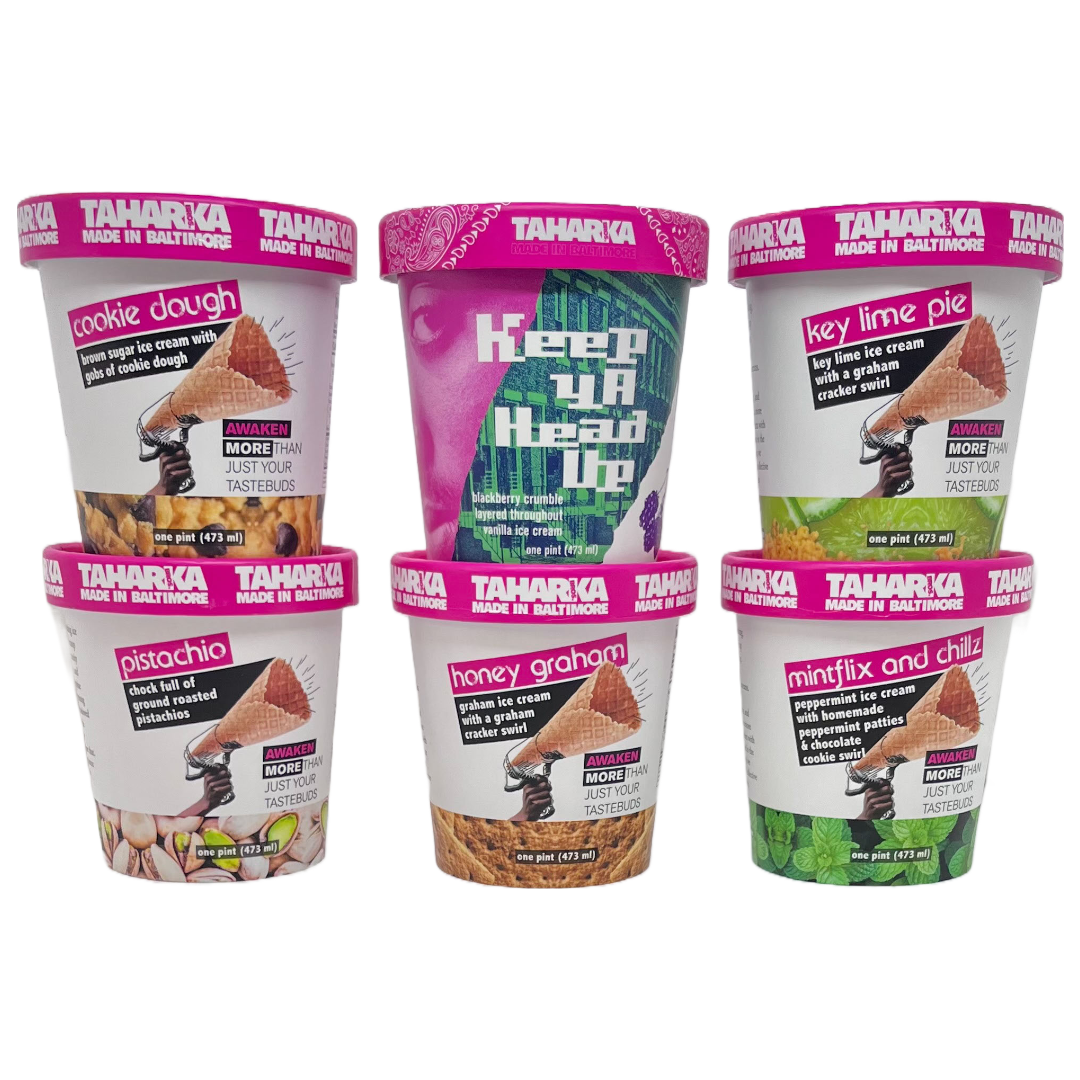 Taharka Bros. Unique Variety Pack, 16 oz. Pint, 6Pack (Frozen