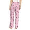 thumbnail image 3 of Naloa Strawberries Print Women’s Ultra-Soft Comfy Pajama Lounge Pants with Pockets & Drawstring, 3 of 8