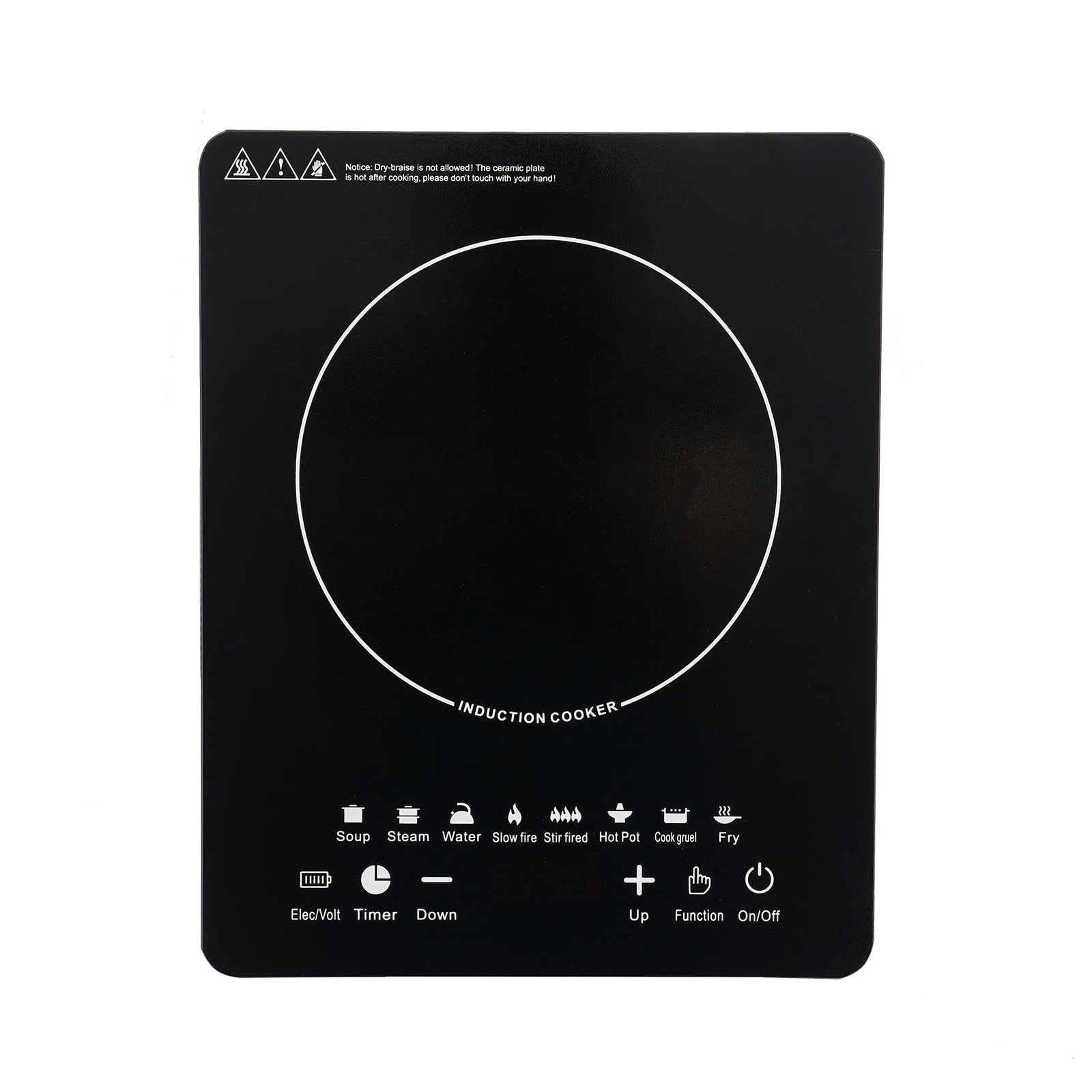 ChicHomey 750W Portable Electric Induction Cooktop,110V 8 Power Levels & LCD Display,Cooktop Burner Electric Hot Stove,180min Timer, Safety Protection, Compact for Dorm & Kitchen