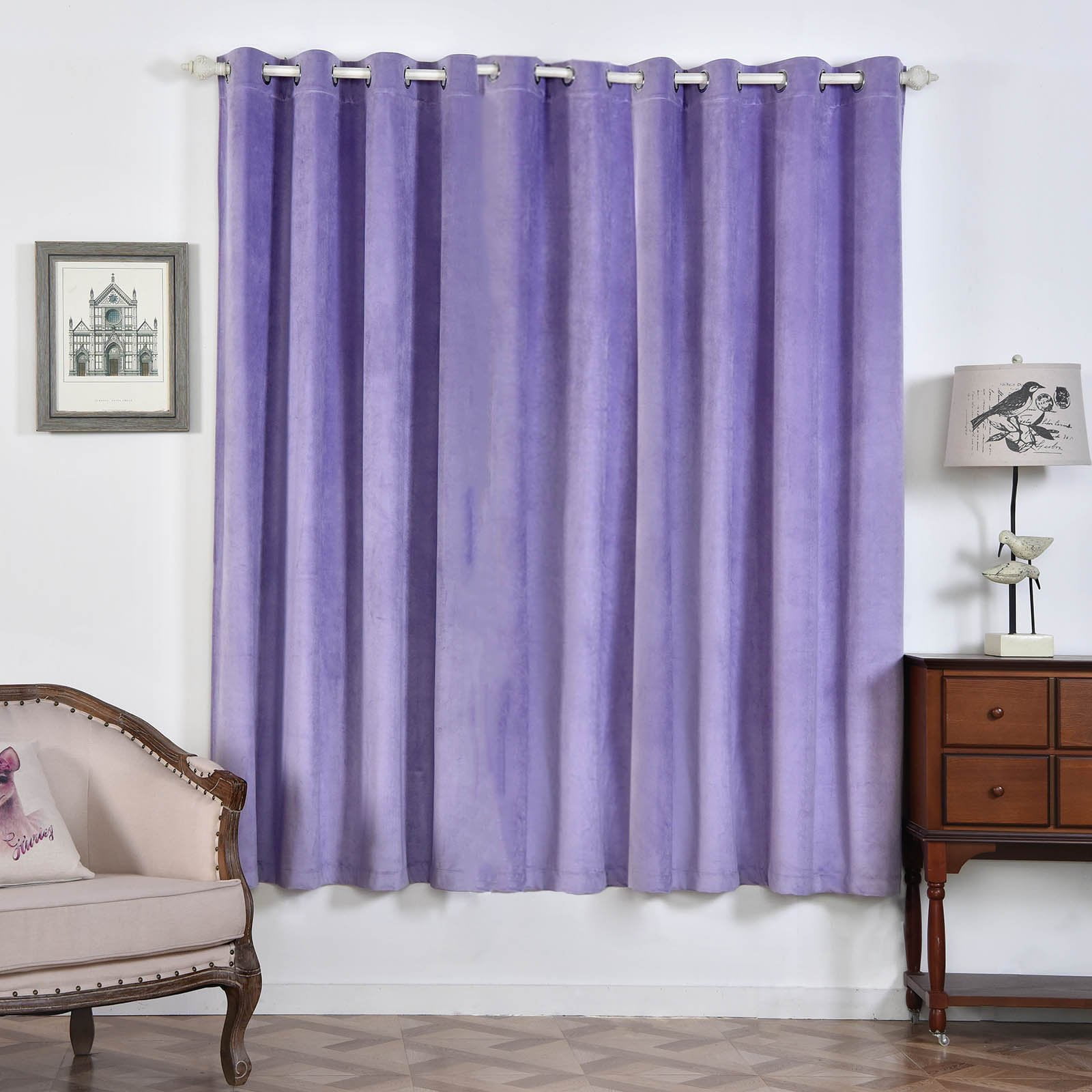 Efavormart 2 Panels Blackout Curtains Premium Velvet Thermal Insulated ...