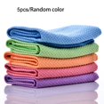 thumbnail image 1 of 5 Pcs Wipe Glass Towels And Rags Absorb Water Wipe Glass Fish Scale Cloth Kitchen Table Wipes And Dishes Color Random, 1 of 8