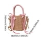 thumbnail image 5 of Bolsos Tejidos para Mujer Bolso Mano Tejido Paja Con Lazo para en La Playa (marrón Rosa), 5 of 9