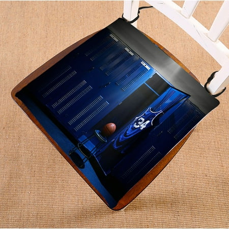 

ABPHQTO Basketball Locker Room Spotlight Ball Locker Chair Pad Seat Cushion Chair Cushion Floor Cushion Two Sides Printing 16x16 Inch