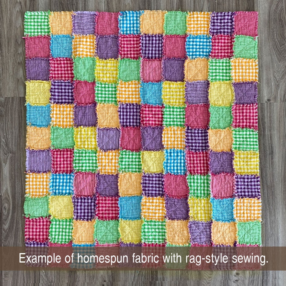 JCS Bright Ragged Homespun Cotton Quilt Kit (200+ six-inch Squares)