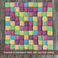 thumbnail image 3 of JCS Bright Ragged Homespun Cotton Quilt Kit (200+ six-inch Squares), 3 of 6