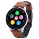 thumbnail image 1 of Reloj Inteligente SUNROAD JK102 con Monitoreo de Salud - Resistente al Agua IPX8, Pantalla de 1.28", Correa de Cuero/Silicón en Café/Negro, Batería de Larga Duración (5-7 días) y Compatible con, 1 of 7