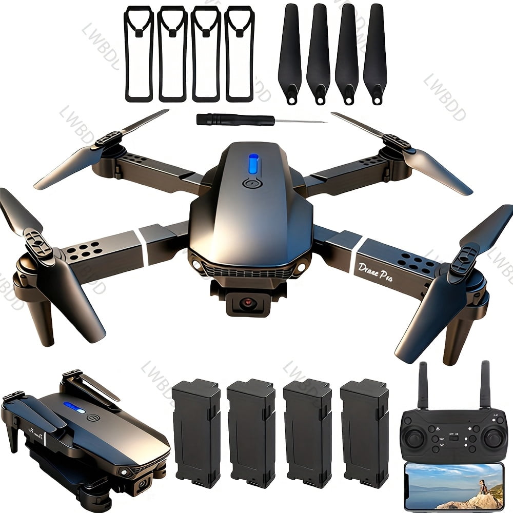 E88 Folding Drone with Camera: Brushless Motor, 15 Min Flight, Remote Control for Beginners & Premium Users