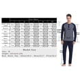 thumbnail image 4 of Hawiton Men's Pajama Set Long Sleeve Sleepwear Lounge Nightwear Set for Men Cotton 2 Piece Pj Sets, 4 of 7