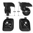 thumbnail image 2 of GUGULUZA 2Pcs Luggage Wheels Replacement, Plastic Luggage Suitcase Replacement Wheels, 360 Degree Rotation Wheels for Suitcase Replacement, Black, 3.5x1.9 Inches, 2 of 5