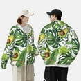 thumbnail image 6 of Kll Watercolor Green Tropical Print Men'S Women’s Upf 50+ Sun Protection Outdoor Hoodie Jacket Long Sleeve Fishing Hiking Performance Shirt- Small, 6 of 8