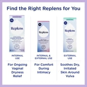 (2 pack) Replens Long Lasting Vaginal Moisturizer with Reusable Applicator, 14 Applications