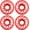 Rocket Red, variant on Rollerex Phaser 92A 54mm Skateboard Wheels 4-Pack Durable 32mm Width Cruiser Wheels for Skateboards – Smooth Ride & Easy Installation (Prime White)