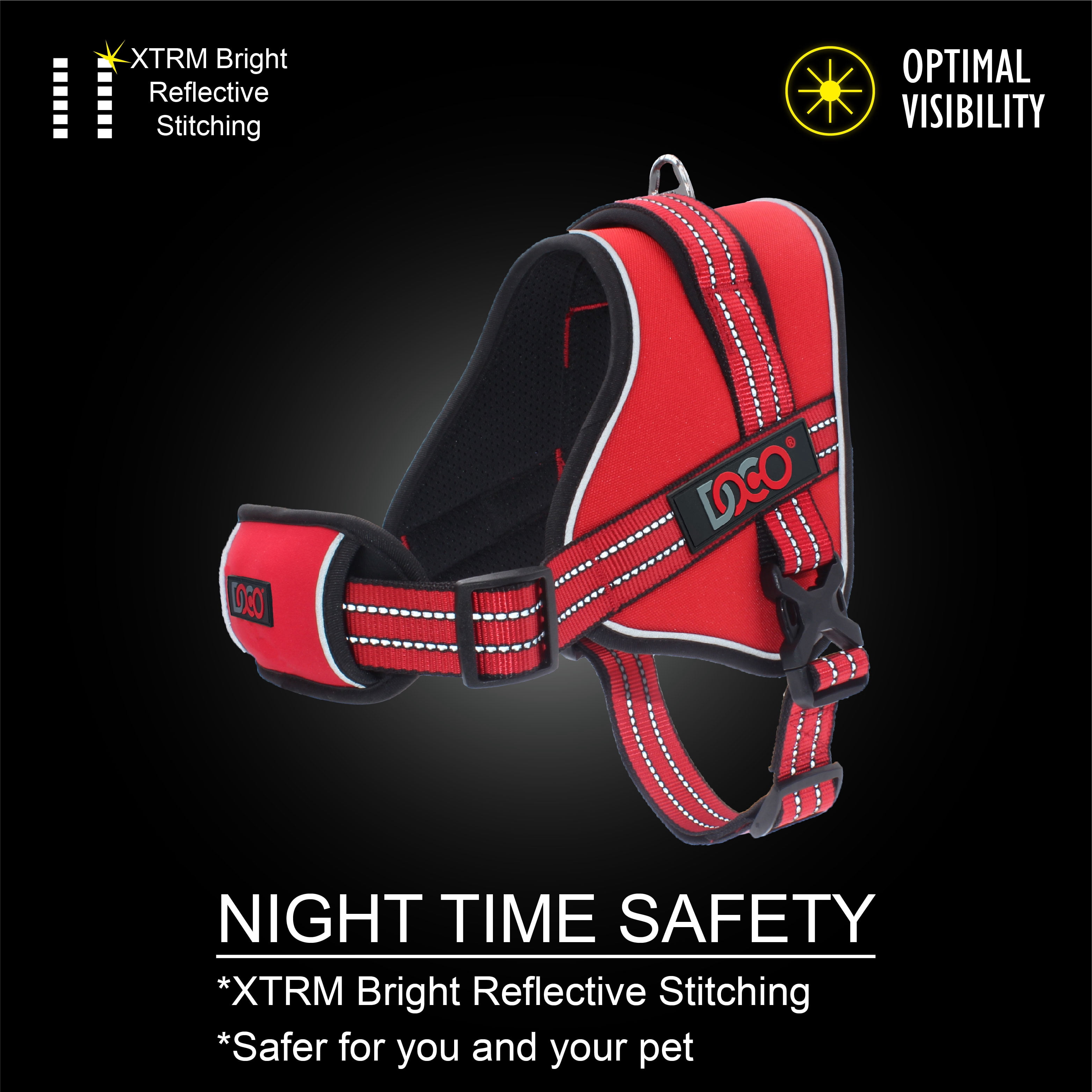DOCO Vertex Power Dog Harness NO Pull, Adjustable Vest, All-Weather Comfort, Breathable & Lightweight