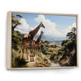 thumbnail image 2 of Designart "Rift Valley Charm In Africa I" Animals Floater Framed Wall Art Living Room, 2 of 7