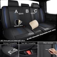 thumbnail image 4 of Black&Blue Seat Cover for KIA 97% Models,Faux Leather Seat Cover for Cars,Waterproof Non-slip Car Seat Protectors for 5PCS Seats, 4 of 8