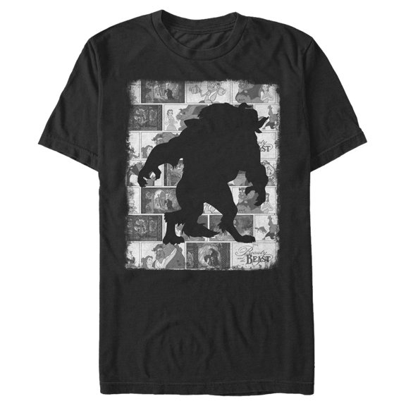 Men's Beauty and the Beast Character Silhouette Graphic T-Shirt