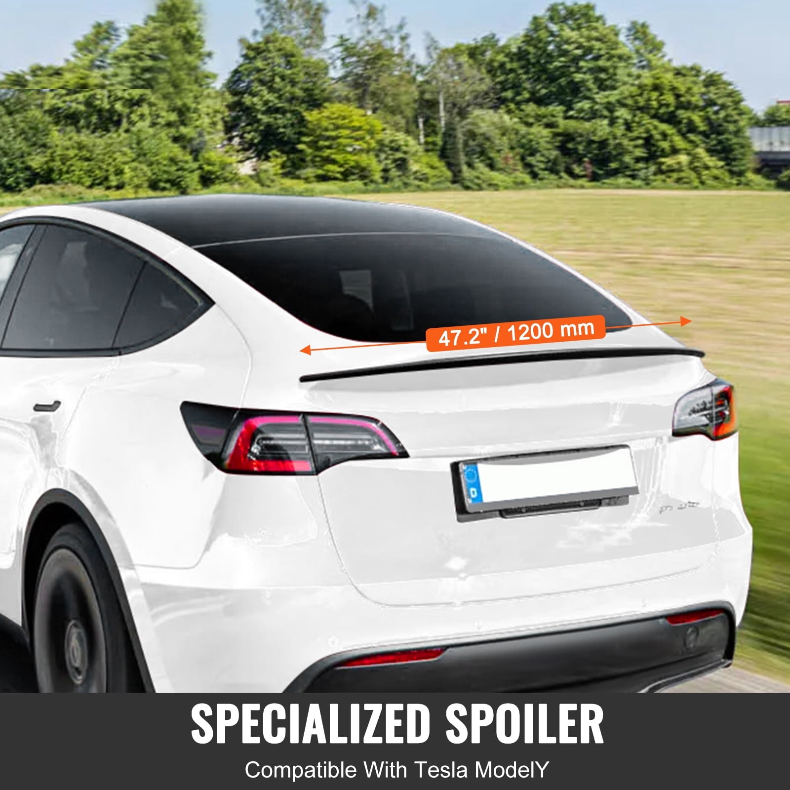 285 Motorsport Rear Trunk Spoiler For Tesla Model Y (2020-2024) – Glossy ABS Rear Wing, Easy Install