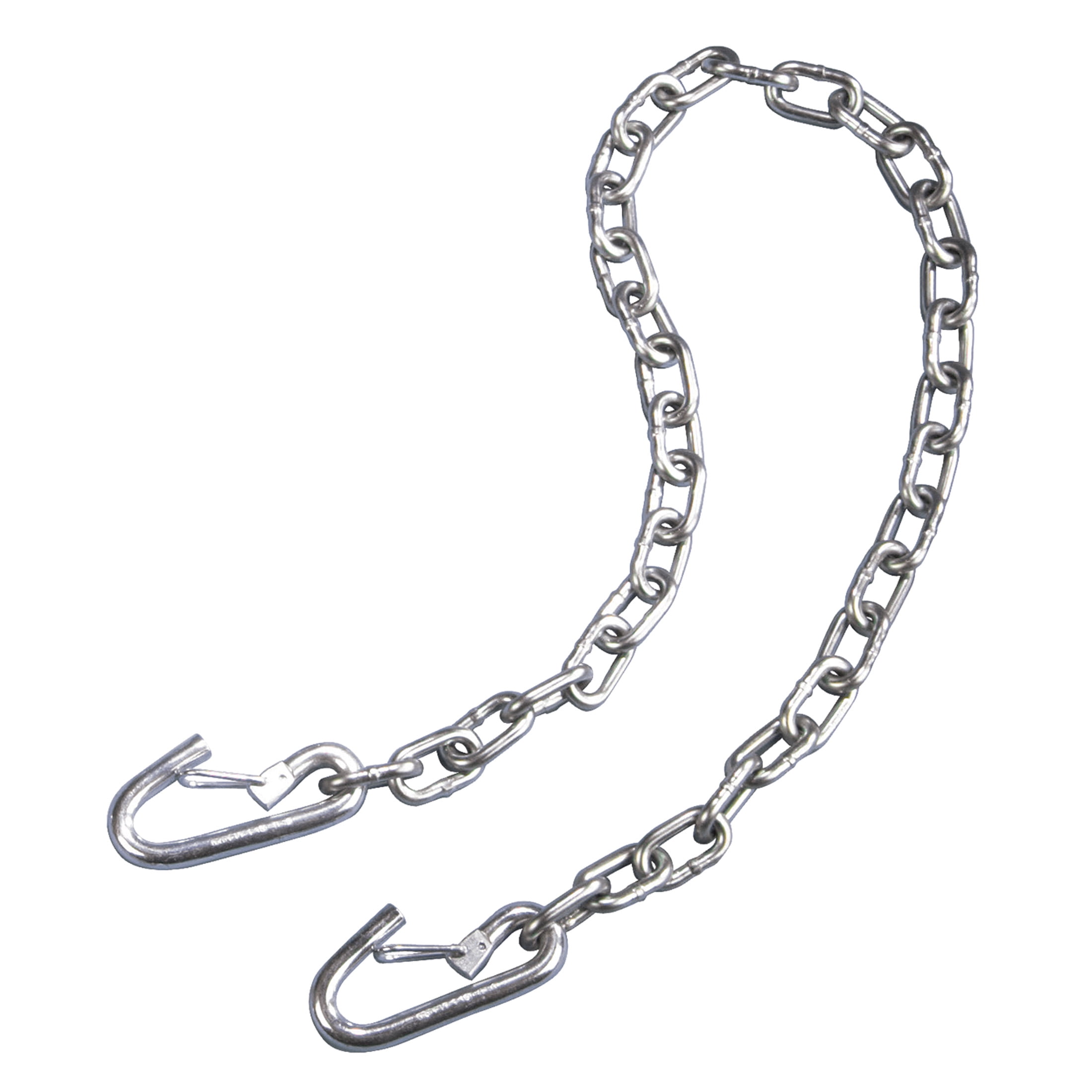 Trailer Safety Chain, 1/4" x 72", Latching S-Hooks, Peerless Chain Company, #4751503