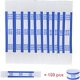 thumbnail image 3 of 100 Pack Currency Straps Bill Wrappers Money Bands Self Adhesive ABA Standard Blue 100 Denomination, 3 of 4