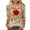Red-Shirts, variant on Jsaierl Valentine's Day Shirts Womens Plus Size Love Heart Print Tees Trendy 3/4 Sleeve Blouse Crewneck Tunic T-shirt Tops Spring Clothes for Women