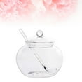 thumbnail image 4 of Household Transparent Jars Large Round Glass Spice Jars Storage Jars Kitchen Tool Sugar Container with Glass Lid and Spoon for Kitchen (350ml), 4 of 10