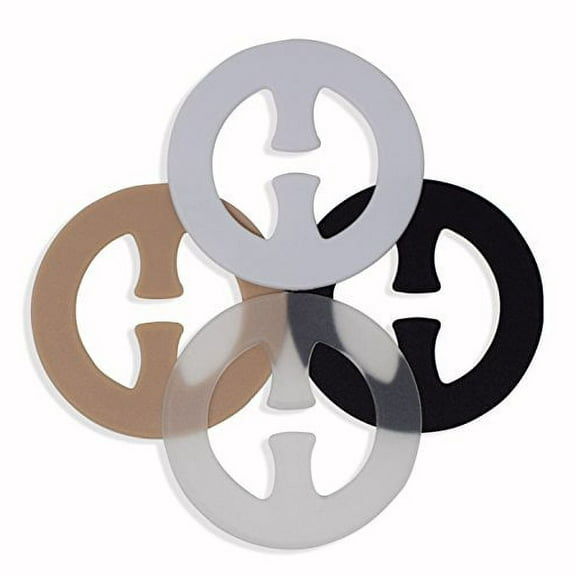Racerback Bra Strap Clips-Conceal Straps-Cleavage Control (4 Pack - One Size)