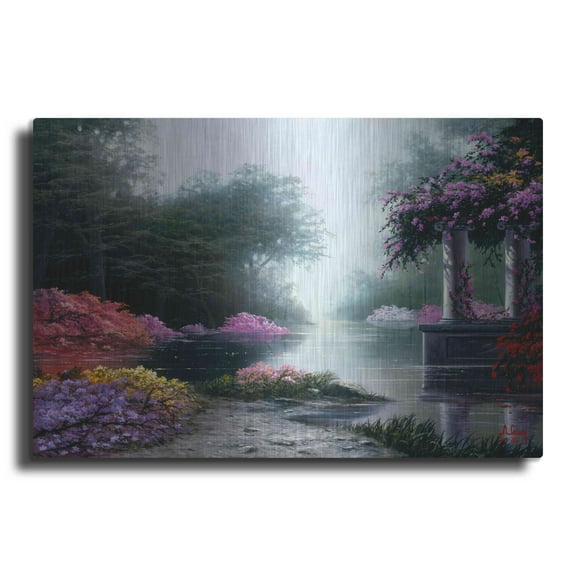 Luxe Metal Art 'You are color in my life' by Anthony Casay, Metal Wall Art, 16"x12"