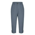 thumbnail image 3 of AherBiu Cargo Capri Pants for Women High Waisted Streetwear Hiking Cargos Straight Leg Capris with Multi Pockets, 3 of 8